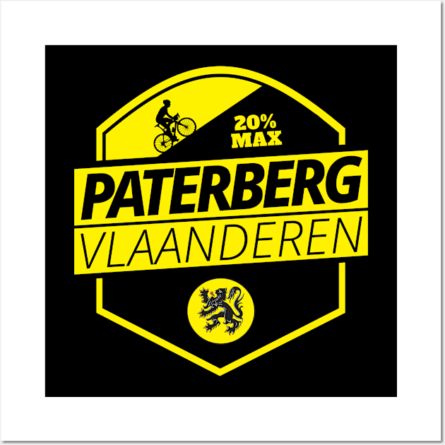 Paterberg Cobbled Climb Cycling Flanders Belgium Wall Art by zap